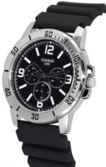 Casio Standard Analog Resin Strap Black Dial Quartz MTP-VD300-1B MTPVD300-1B Men's Watch