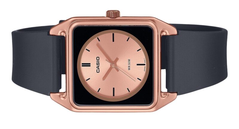 Casio Standard Analog Resin Strap Rose Gold Dial Quartz MTP-B170-5EV Men's Watch