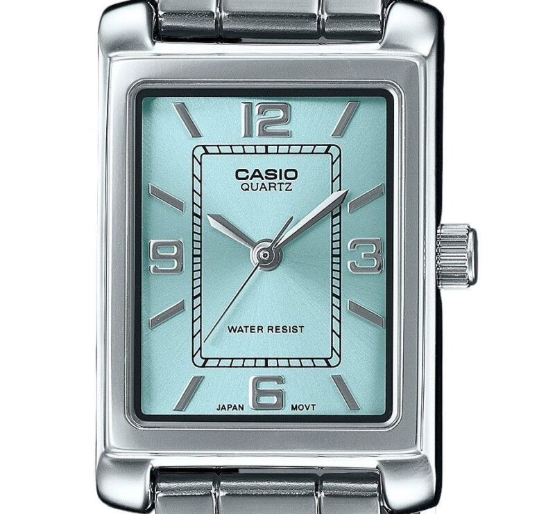 Casio Standard Analog Stainless Steel Aqua Blue Dial Quartz LTP-1234DD-2A Women's Watch