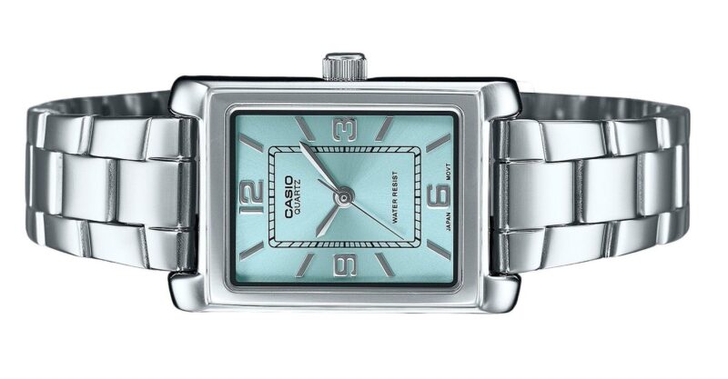 Casio Standard Analog Stainless Steel Aqua Blue Dial Quartz LTP-1234DD-2A Women's Watch