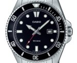 Casio Standard Analog Stainless Steel Black Dial Quartz MDV-107D-1A1 200M Men's Watch