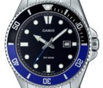 Casio Standard Analog Stainless Steel Black Dial Quartz MDV-107D-1A2 200M Men's Watch