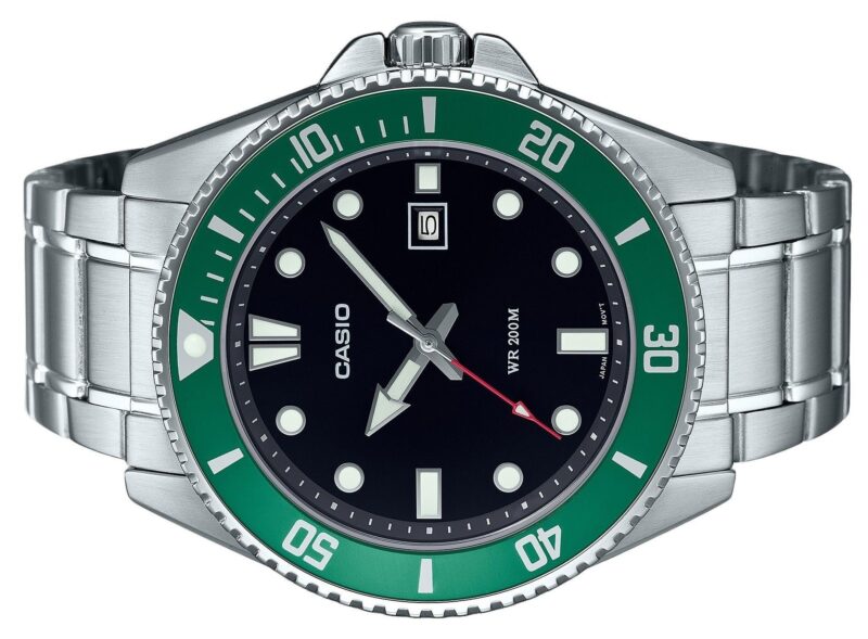 Casio Standard Analog Stainless Steel Black Dial Quartz MDV-107D-3 200M Men's Watch