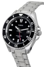 Casio Standard Analog Stainless Steel Black Dial Quartz MDV-10D-1A1 Men's Watch