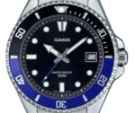 Casio Standard Analog Stainless Steel Black Dial Quartz MDV-10D-1A2 Men's Watch