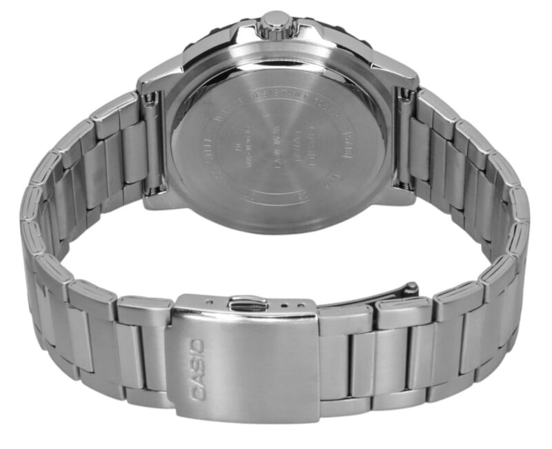 Casio Standard Analog Stainless Steel Black Dial Quartz MTD-125D-1A3V 100M Men's Watch