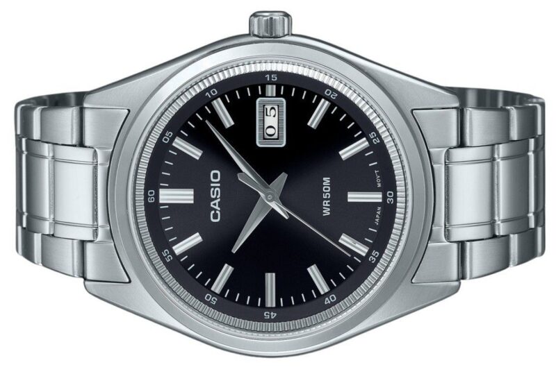 Casio Standard Analog Stainless Steel Black Dial Quartz MTP-B180D-1A1V Men's Watch