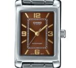 Casio Standard Analog Stainless Steel Brown Dial Quartz LTP-1234DD-5A Women's Watch