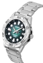 Casio Standard Analog Stainless Steel Green Dial Quartz MTD-140D-3AV 100M Men's Watch