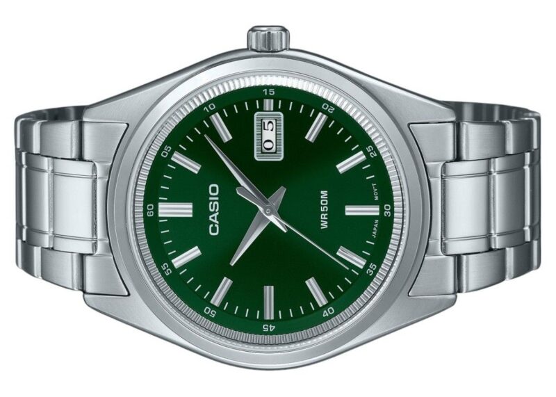 Casio Standard Analog Stainless Steel Green Dial Quartz MTP-B180D-3AV Men's Watch