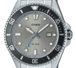 Casio Standard Analog Stainless Steel Grey Dial Quartz MDV-107D-8AV 200M Men's Watch