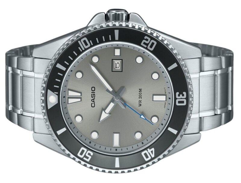 Casio Standard Analog Stainless Steel Grey Dial Quartz MDV-107D-8AV 200M Men's Watch