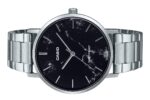 Casio Standard Analog Stainless Steel Marble Inspired Black Dial Quartz MTP-VT01DM-1A Men's Watch
