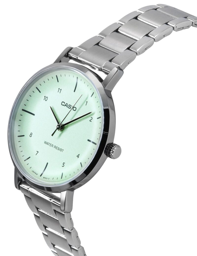 Casio Standard Analog Stainless Steel Mint Green Dial Quartz LTP-VT03D-3B Women's Watch