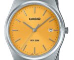 Casio Standard Analog Stainless Steel Yellow Dial Quartz MTP-B145D-9AV Unisex Watch
