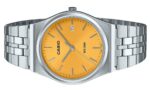 Casio Standard Analog Stainless Steel Yellow Dial Quartz MTP-B145D-9AV Unisex Watch