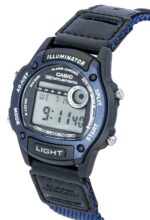 Casio Standard Digital Leather And Cloth Strap Quartz W-220HF-2AV Unisex Watch