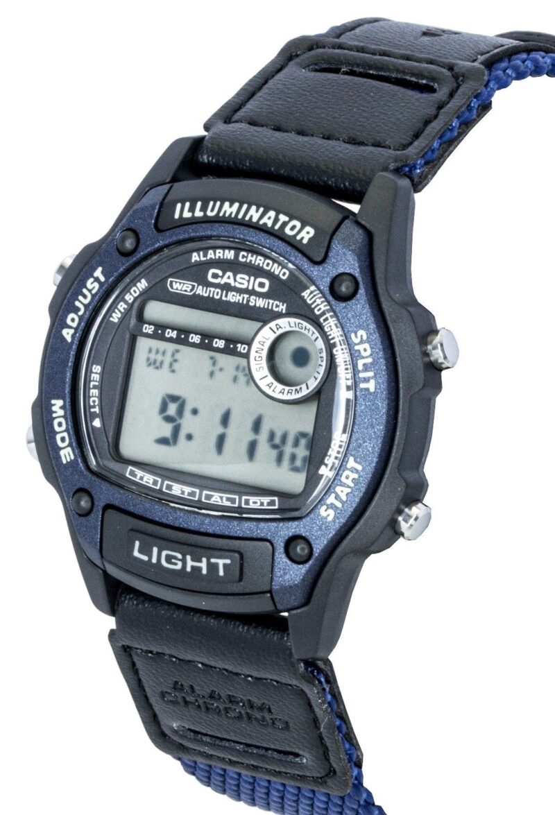 Casio Standard Digital Leather And Cloth Strap Quartz W-220HF-2AV Unisex Watch