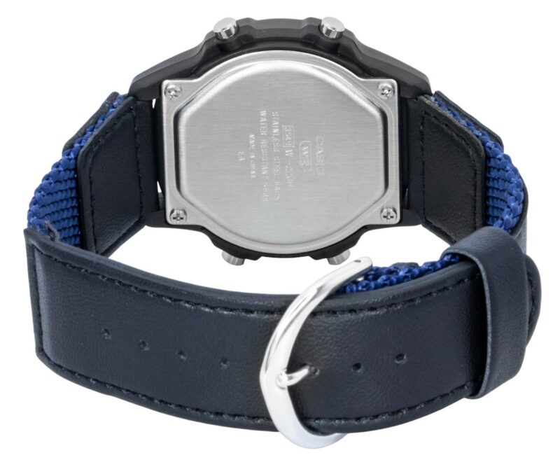 Casio Standard Digital Leather And Cloth Strap Quartz W-220HF-2AV Unisex Watch