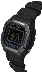 Casio Standard Digital Resin Strap Black Dial Quartz W-218H-1B Men's Watch