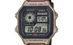 Casio Standard Digital World Time Leather Strap Quartz AE-1200WHL-5AV 100M Men's Watch