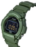 Casio Standard Illuminator Digital Green Resin Strap Quartz W-219HC-3B Men's Watch