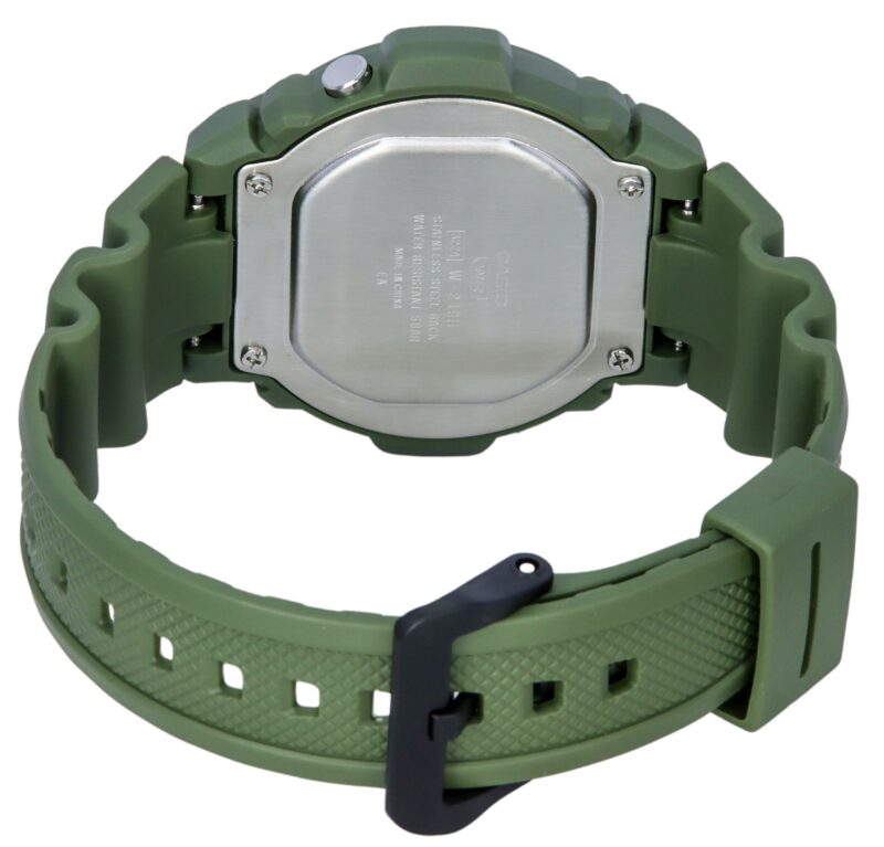 Casio Standard Illuminator Digital Green Resin Strap Quartz W-219HC-3B Men's Watch