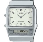 Casio Vintage Analog Digital Dual Time Stainless Steel Bracelet White Dial Quartz AQ-800E-7A2 Unisex Watch