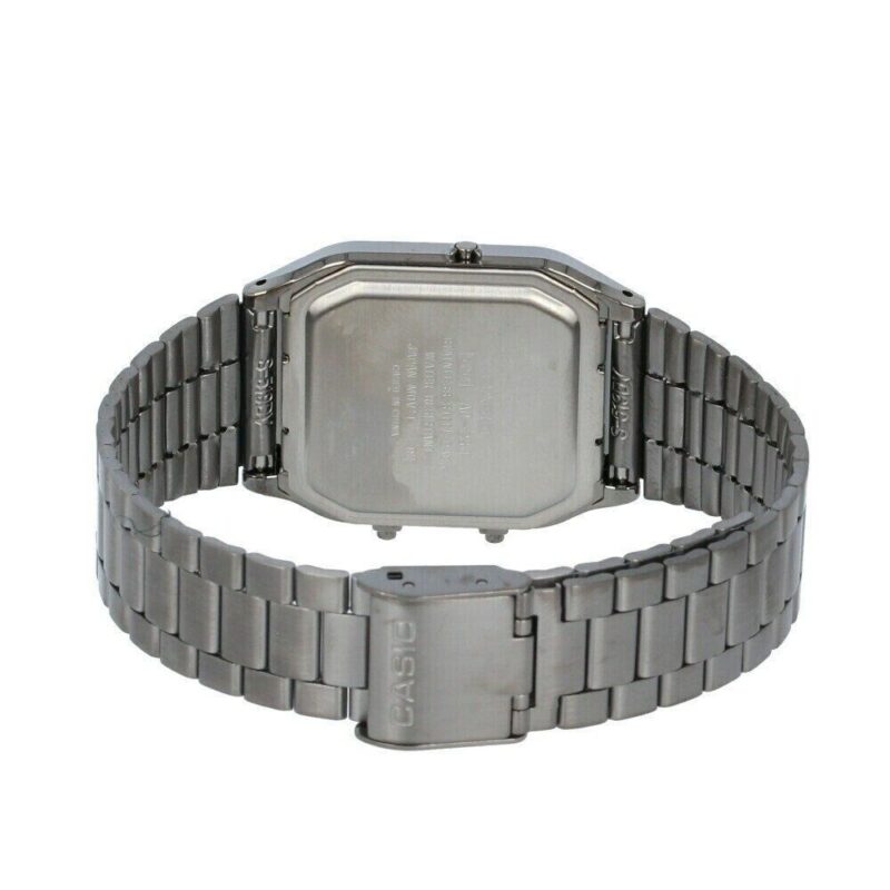 Casio Vintage Analog Digital Gray Ion Plated Quartz AQ-230GG-9A Men's Watch