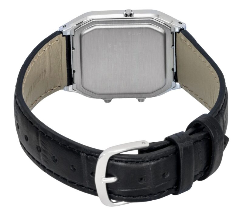 Casio Vintage Analog Digital Leather Strap Black Dial Quartz AQ-230EL-1A Unisex Watch
