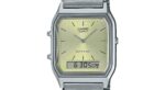 Casio Vintage Analog Digital Light Champagne Dial Quartz AQ-230A-9AMQY Unisex Watch