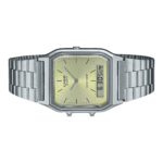 Casio Vintage Analog Digital Light Champagne Dial Quartz AQ-230A-9AMQY Unisex Watch