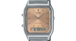 Casio Vintage Analog Digital Light Copper Dial Dual time Quartz AQ-230A-4AMQY Unisex Watch