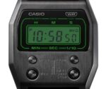Casio Vintage Digital Black Ion Plated Stainless Steel Quartz A1100B-1 Unisex Watch