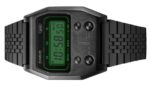 Casio Vintage Digital Black Ion Plated Stainless Steel Quartz A1100B-1 Unisex Watch