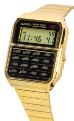 Casio Vintage Digital Calculator Gold Tone Stainless Steel Quartz CA-500WEG-1A Men's Watch