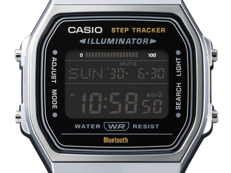Casio Vintage Digital Smartphone Link Stainless Steel Quartz ABL-100WE-1B Unisex Watch