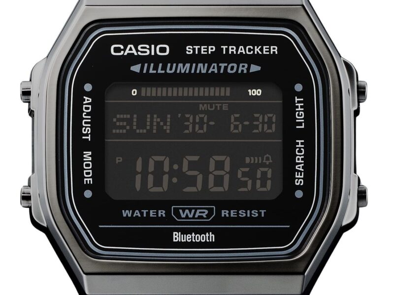 Casio Vintage Digital Smartphone Link Stainless Steel Quartz ABL-100WEGG-1B Unisex Watch