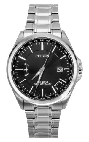 Citizen Eco-Drive Radio Controlled Stainless Steel Black Dial CB0250-84E 100M Men's Watch