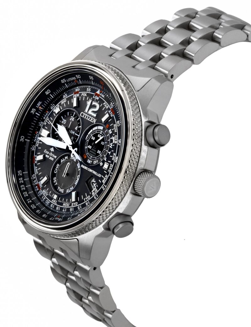 Citizen Promaster Sky Radio Controlled Chronograph Stainless Steel Black Dial Eco-Drive CB5860-86E 200M Men's Watch