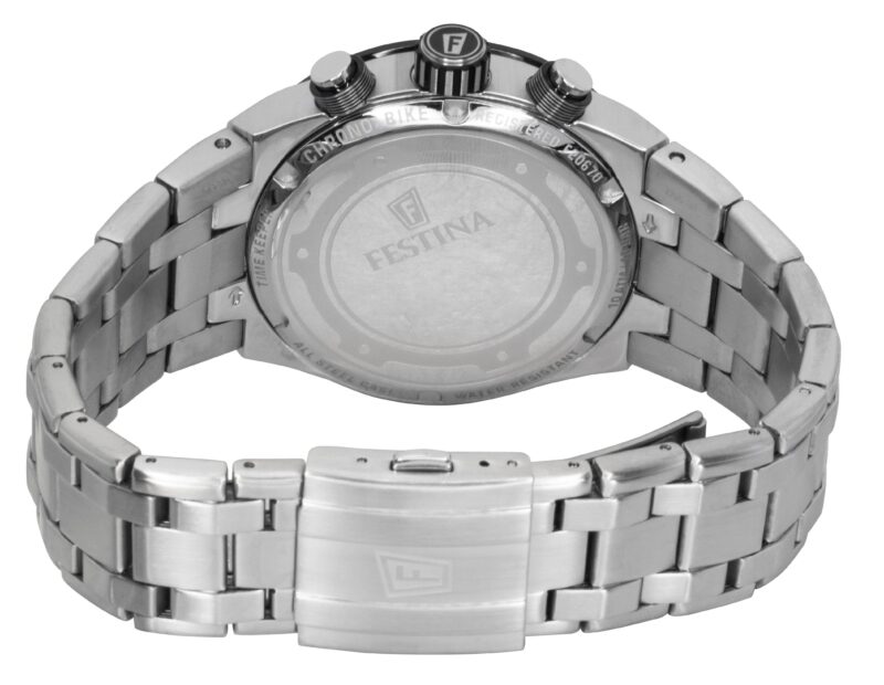 Festina Chrono Bike Chronograph Stainless Steel Black Dial Quartz F20670-6 100M Men's Watch