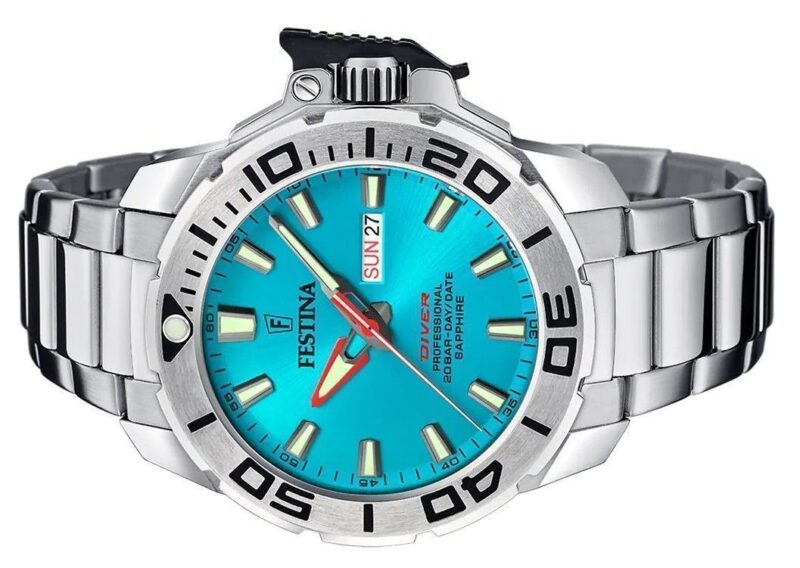 Festina Diver Rubber Strap Black Dial Quartz F20664-3 200M Men's Watch