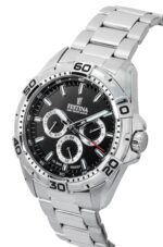 Festina Stainless Steel Multifunction Black Dial Quartz F20623-4 100M Men's Watch