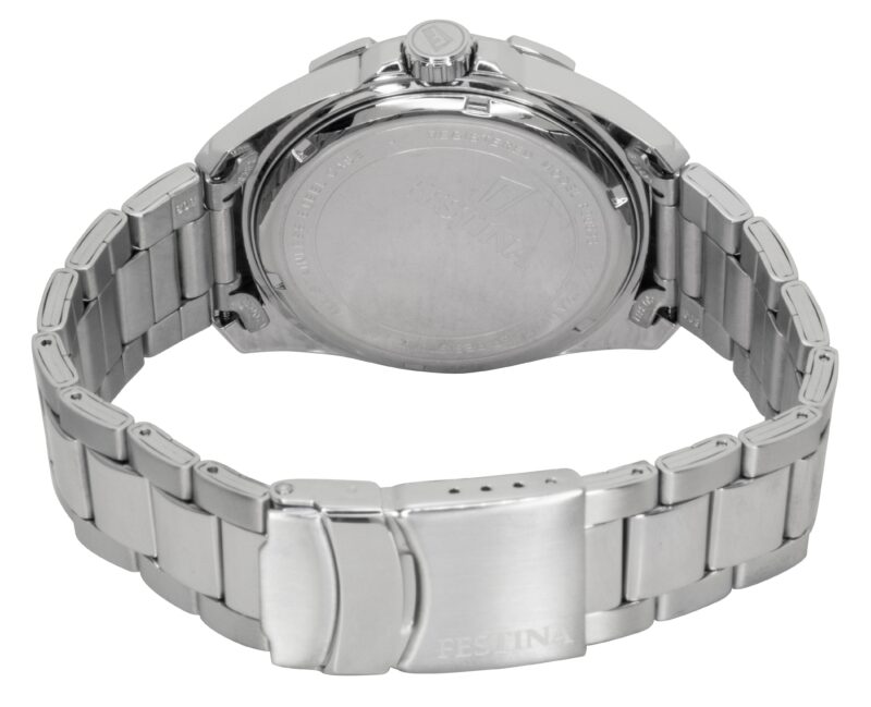 Festina Stainless Steel Multifunction Black Dial Quartz F20623-4 100M Men's Watch