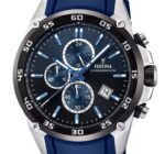Festina The Originals Chronograph Rubber Strap Blue Dial Quartz F20330-A 100M Men's Watch