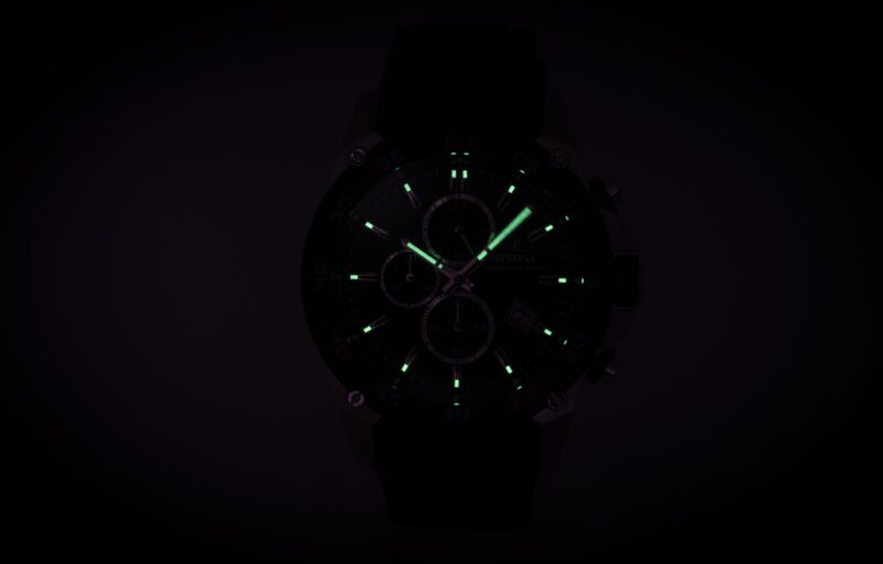 Festina The Originals Chronograph Rubber Strap Green Dial Quartz F20330-B 100M Men's Watch