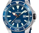 Festina The Originals Rubber Strap Blue Dial Quartz Diver's F20664-1 200M Men's Watch
