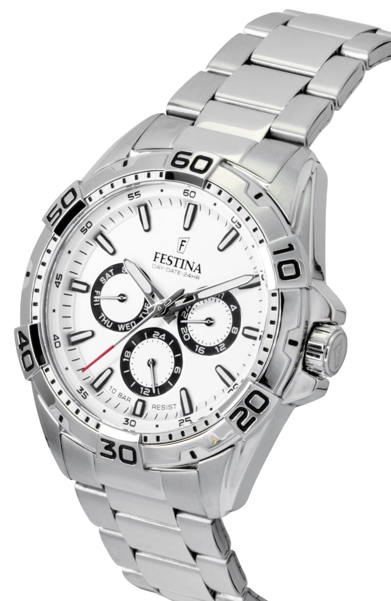 Festina Timeless Chronograph Stainless Steel White Dial Quartz F16820-Q Men's Watch