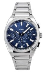 Fossil Everett Chronograph Stainless Steel Blue Dial Quartz FS6104 Men's Watch