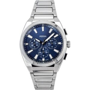 Fossil Everett Chronograph Stainless Steel Blue Dial Quartz FS6104 Men's Watch